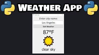 Let's code a WEATHER APP in Python! ️