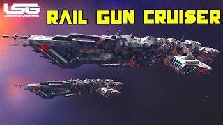 Space Engineers - Majersk Rail Gun Cruiser