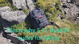 This is why 5.11 Rush24 2.0 Tactical Backpack is not good for hiking