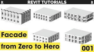 Facade in Revit | Full tutorial | 001