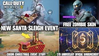 Christmas Santa Sleigh Codm Event | Codm 5th anniversary Leaks /Claim Free New Zombie Character 2024