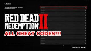 ALL RED DEAD REDEMPTION 2 CHEAT CODES! ALL 27 CHEAT CODES GUIDE!!