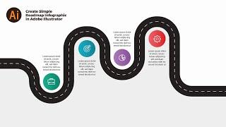 How to Create Simple Roadmap Infographic in Adobe Illustrator 2021