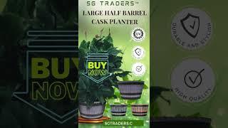 Transform Your #Garden with #SGTraders Half #Barrel Cask #Planters | #Gardening Made Easy