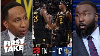 FIRST TAKE | "Warriors are WINNING with Butler-Green duo" - Stephen A. on Dubs routs Raptors 117-114