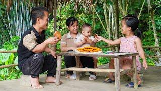 Dwarf family primitive life: garden renovation and making sweet potato cakes on a rainy day