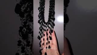 Handmade beaded necklace // diy Хрустальное ожерелье //