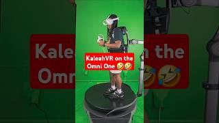 I convinced @KaleahVR  to play on the Omni One VR Treadmill  #funnyvrmoments #vrfails