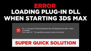 Error Loading Plug-in DLL | Super quick solution