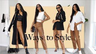 How to Style Aritzia Leather Pants | Ways to Style