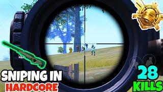 i Tried Sniping in NEW HARDCORE-MODE And it Was a MISTAKE in PUBG Mobile • (28 KILLS)• (PUBGM HINDI)