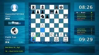 Chess Game Analysis: Fatih Tan - Guest46745544, 1-0 (By ChessFriends.com)