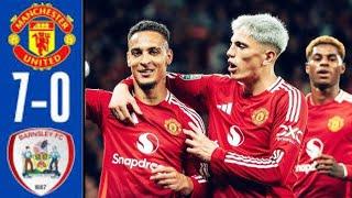 Manchester United vs Barnsley 7-0 - All Goals & Highlights - 2024