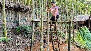 single mother takes care of her children and builds a cage for the rabbit and pigeon in episode 1