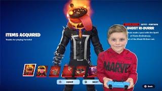 Me & My 11 Year Old Kid Buying & Unlocking NEW Marvel Fortnite GHOST RI-DURRR Skin Bundle