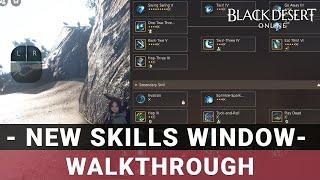 Black Desert Online MMORPG: New Skills Window