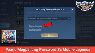 Paano Magpalit ng Password Sa Mobile Legends 2024 | Baguhin ang Moonton Password