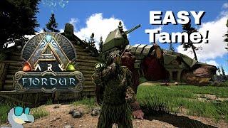 How to Tame the Andrewsarchus EASY! & Honey Cave Location  - Ark Fjordur Map