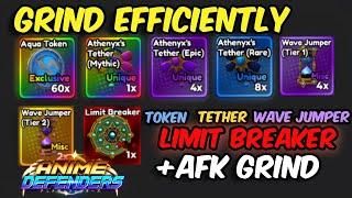 "EFFICIENTLY" GRIND ATHENYX REALM + AFK FARM | Anime Defenders