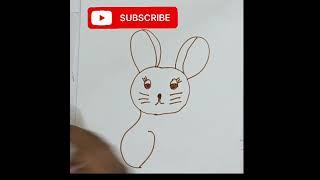 #drawing #shorts #art rabbit  easy drawing sketch