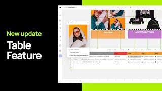 Artboard Studio table feature update - Bulk design with your data feed