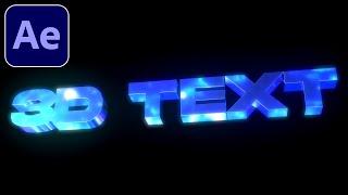 How to Make 3D TEXT in After Effects (NO PLUGINS)