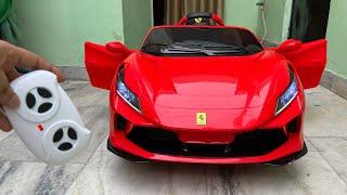 RC Ferrari F8 Car Unboxing & Testing | Remote Control Ride on Ferrari Car | Shamshad Maker