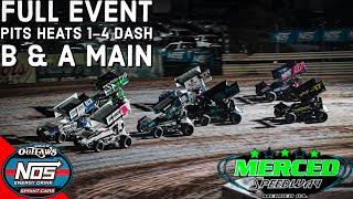 FULL EVENT | World Of Outlaws NOS Energy Drink Sprint Cars | Merced Speedway | Sep 14th, 2024