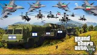 GTA 5: Iranian Jets Helicopters Drones War Israeli Base | Number 21 war