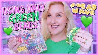 I Tried Making ONLY Green Beaded Bracelets — Here's What Happened!  (️BEADING CHALLENGE️)