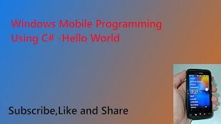 Windows Mobile 6.5 Programming-Hello World