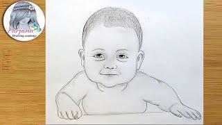 How to draw baby face for Beginners/ EASY WAY TO DRAW A REALISTIC BABY FACE