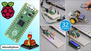 32 Projects for Beginners with Raspberry Pi Pico Advance Kit