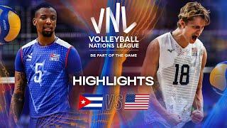 Cuba  vs. USA  - Highlights | Week 1 | Men's VNL 2025