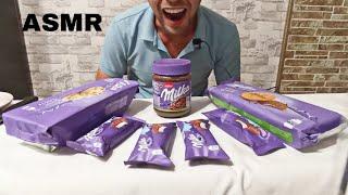ASMR MILKA CHOCOLATE PARTY (COOKIES, CANDY BAR) 초콜릿 리얼사운드 먹방 MUKBANG *EATING SOUNDS*
