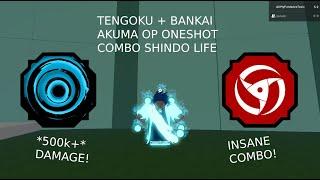 TENGOKU + BANKAI AKUMA OP ONESHOT COMBO | Shindo Life Roblox