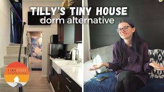 Mom Builds Daughter Tiny House - it'll be her dorm & Mom to RV travel!