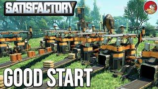 A good start in Satisfactory 1.0 - Let's play - ep 01