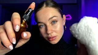 ASMR Russian Babysitter Does Your Skincare In Bed 