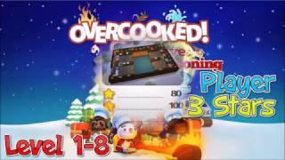 Overcooked The Festive Seasoning, 1-8, 3 Stars, 2 Player