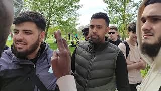 teeth knock out in a fight speakers corner , UK Hyde park 17-04-22