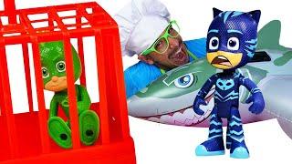 ¡Las aventuras de PJ Masks! ¿Quién tiene hambre? Cocina para niños.