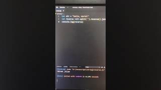 Reverse string #programming #js #coding