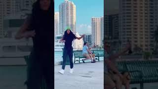 Girl shuffles in Miami in public #shuffle #dance #shuffledance #miami #cuttingshapes #dancer