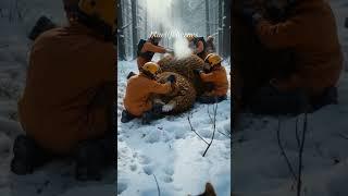 a cat completely covered in million Honey bee and rescue team cleaning
