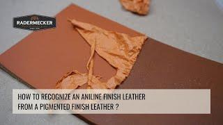 How to Recognize an aniline finish leather from a pigmented finish leather ? The solvent test