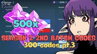 Solo Leveling Arise: Redeem Codes Batch 2 - 300 new content creator codes PT.3