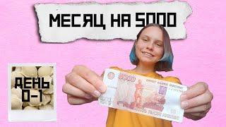 Месяц на 5000. ДЕНЬ 1. Заготовки, покупки. Как прожить на минималку в России 2023.