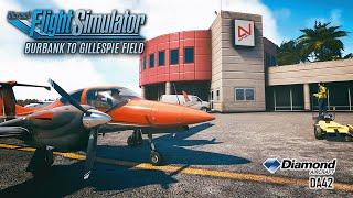 Microsoft Flight Simulator 2020 DA42 IFR Flight: Burbank to Gillespie Field