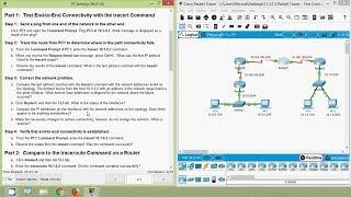 Packet Tracer - Test Connectivity with Traceroute